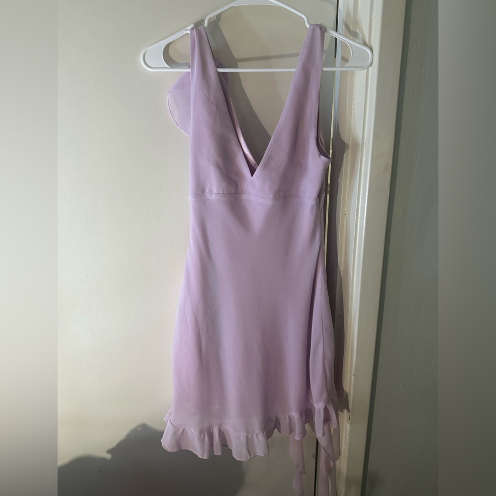 Pink Mini Dress with Ruffle Details - Picture 5 of 5